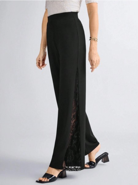 Miaspire Women's Elegant Side Lace Trim Casual Pants, Spring & Summer